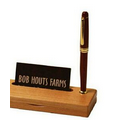 Maple Wood Pen Box with Business Card Stand / Pen Stand